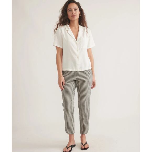 Marine Layer Women’s Allison Pant | Black/White Stripe | Sz Small | Tencel - Picture 8 of 9